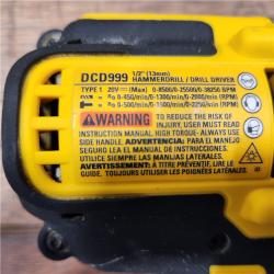 AS-IS DEWALT 20-Volt MAX XR Lithium-Ion Cordless 1/2 in. Premium Brushless Hammer Drill (Tool-Only)