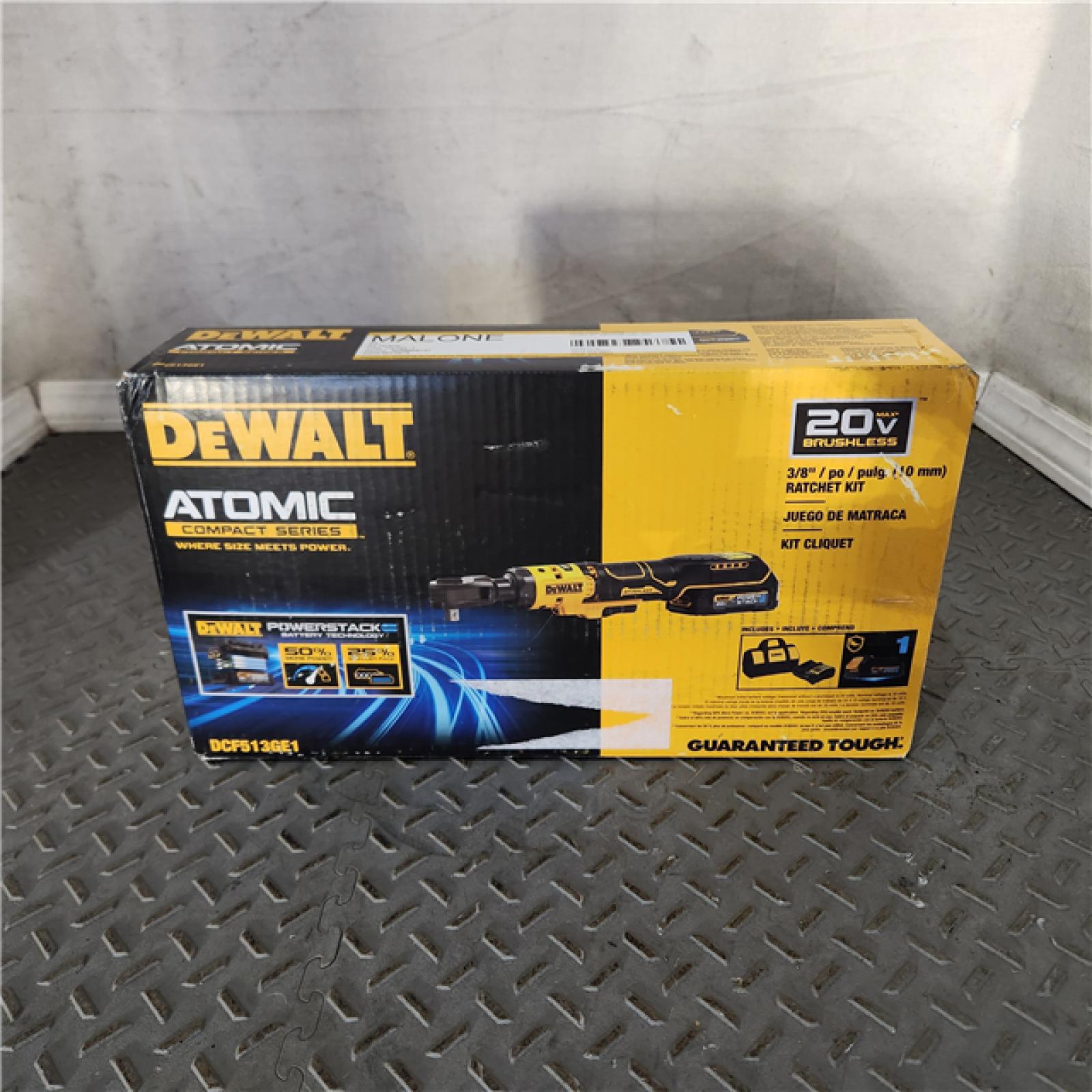 HOUSTON Location-AS-IS-DEWALT 20-Volt Lithium-Ion Cordless 3/8 in. Ratchet Kit APPEARS IN GOOD Condition