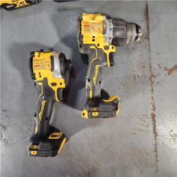 HOUSTON LOCATION - AS-IS DEWALT 20V MAX XR Hammer Drill and ATOMIC Impact Driver 2 Tool Cordless Combo Kit with (2) 4.0Ah Batteries, Charger, and Bag