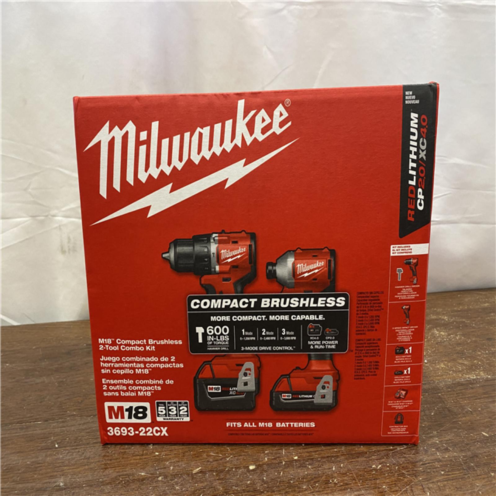 AS-ISMilwaukee M18 Compact Brushless 2-Tool Combo Kit