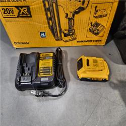 HOUSTON LOCATION - AS-IS DeWalt DCN660D1 20V 16 Gauge Cordless Angled Finish Nailer Kit W/ 2Ah Battery