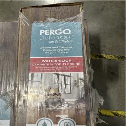 California AS-IS Pergo Waterproof Laminate Wood Flooring, Hoboken Oak (15 boxes)