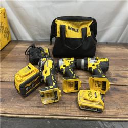 AS-IS DEWALT 20-Volt Lithium-Ion Cordless 3-Tool Combo Kit with FLEXVOLT 9 Ah and 20V 6 Ah Batteries and Charger