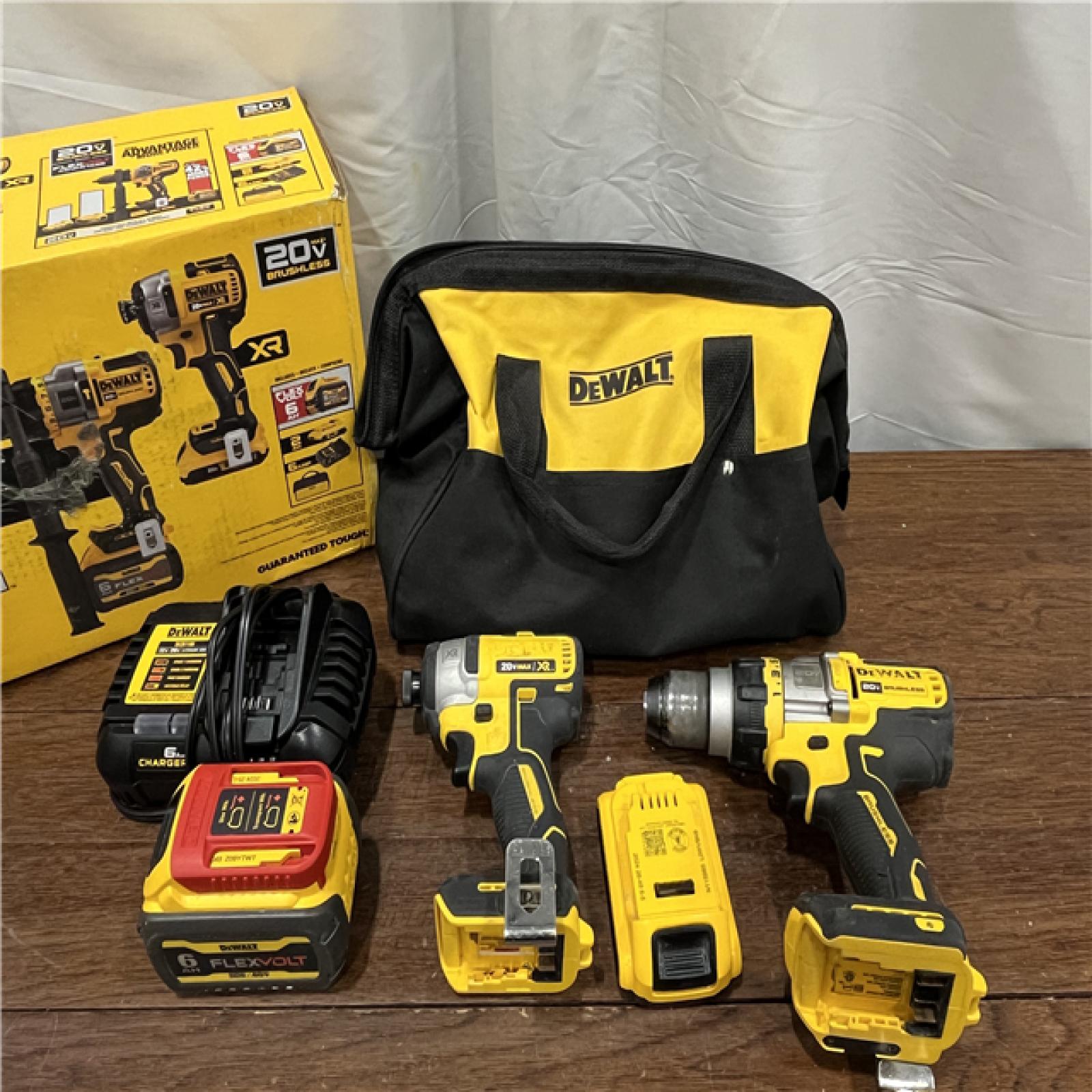 AS-IS20V MAX Cordless Brushless Hammer Drill/Driver 2 Tool Combo Kit with FLEXVOLT ADVANTAGE