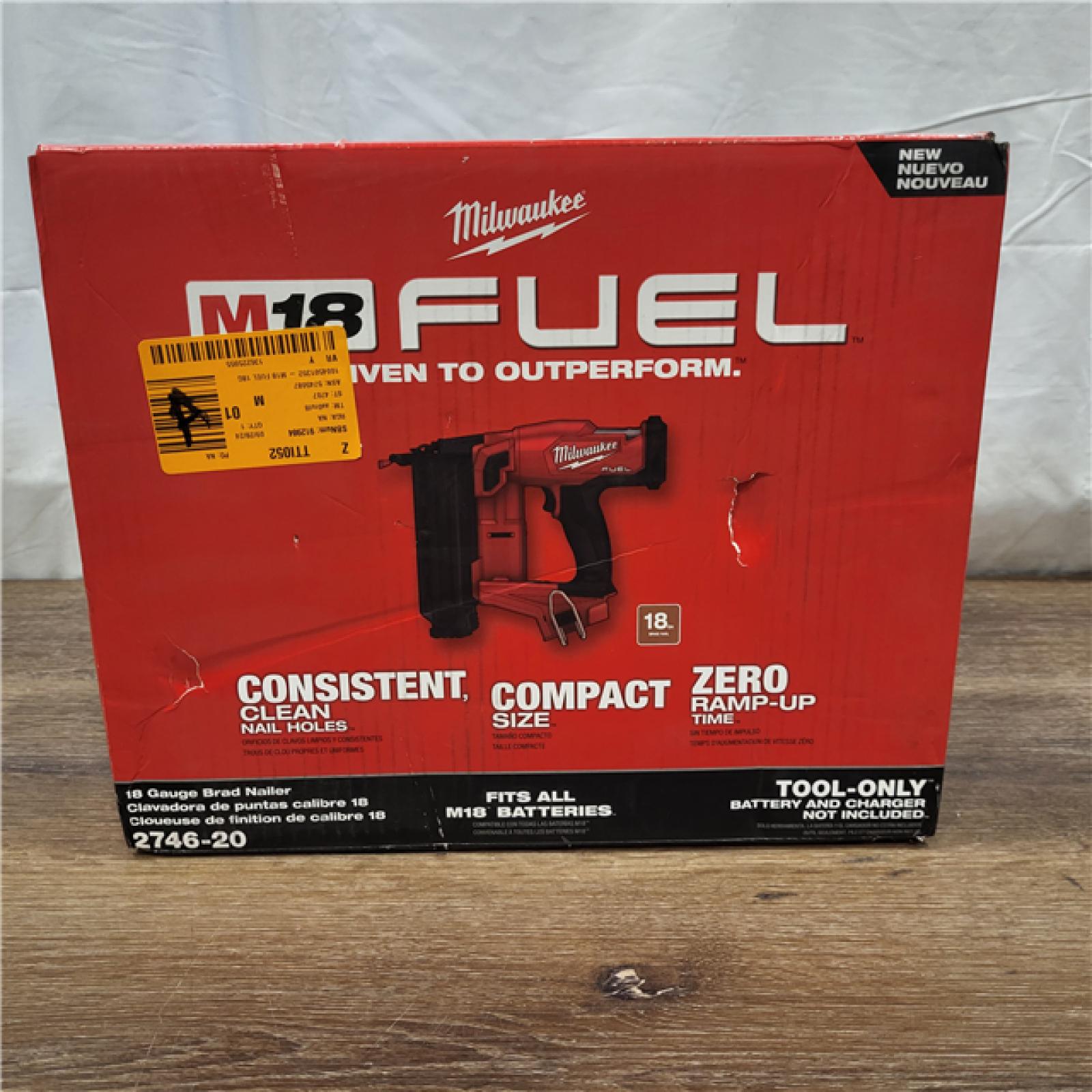 AS-IS Milwaukee M18 Fuel 18V Brushless 18-Gauge Brad Nailer 2746-20 (Bare Tool)