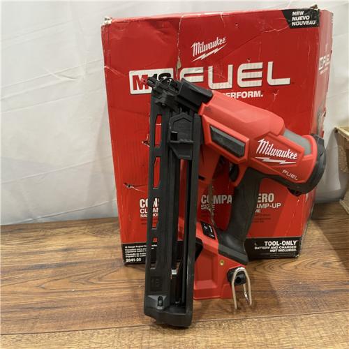 AS-IS MILWAUKEE M18 FUEL 18-Volt Lithium-Ion Brushless Cordless Gen II 16-Gauge Angled Finish Nailer (Tool-Only)