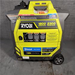 HOUSTON LOCATION - AS-IS RYOBI 2,300-Watt Recoil Start Bluetooth Super Quiet Gasoline Powered Digital Inverter Generator with CO Shutdown Sensor