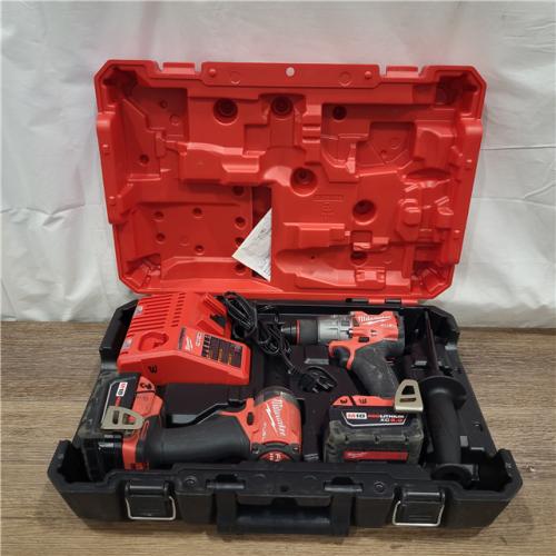 AS-IS Milwaukee M18 FUEL 18V Lithium-Ion Brushless Cordless Hammer Drill and Impact Driver Combo Kit (2-Tool) with 2 Batteries