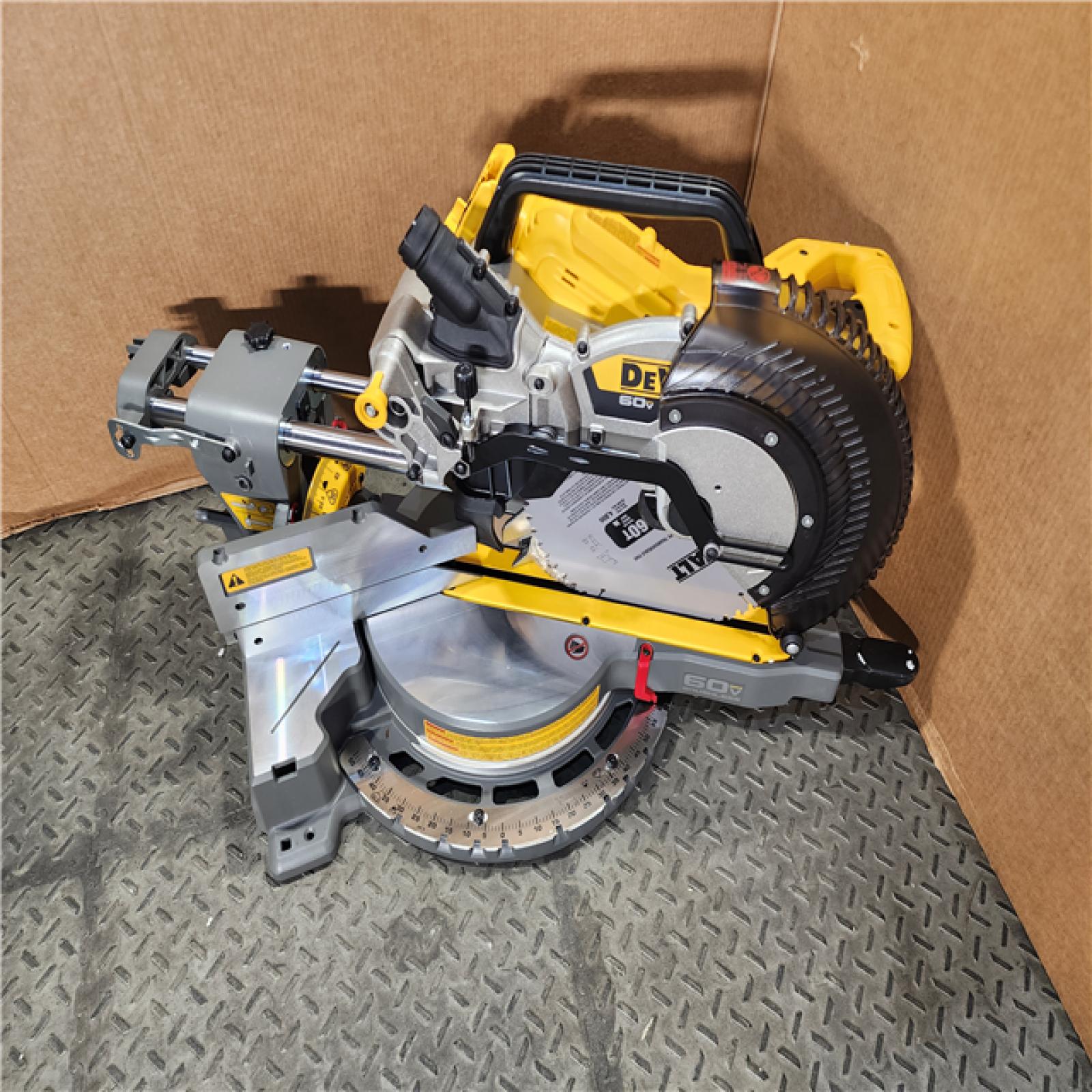 HOUSTON LOCATION - AS-IS (APPEARS LIKE NEW) DEWALT 60V Lithium-Ion 12 in. Cordless Sliding Miter Saw (Tool Only)