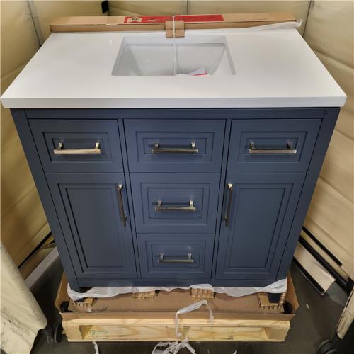 CALIFORNIA AS-IS MAYFIELD 42IN. GREYISH BLUE BATHROOM VANITY