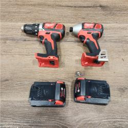 AS-IS Milwaukee M18 Brushed Cordless (2-Tool) Drill/Driver and Impact Driver Kit