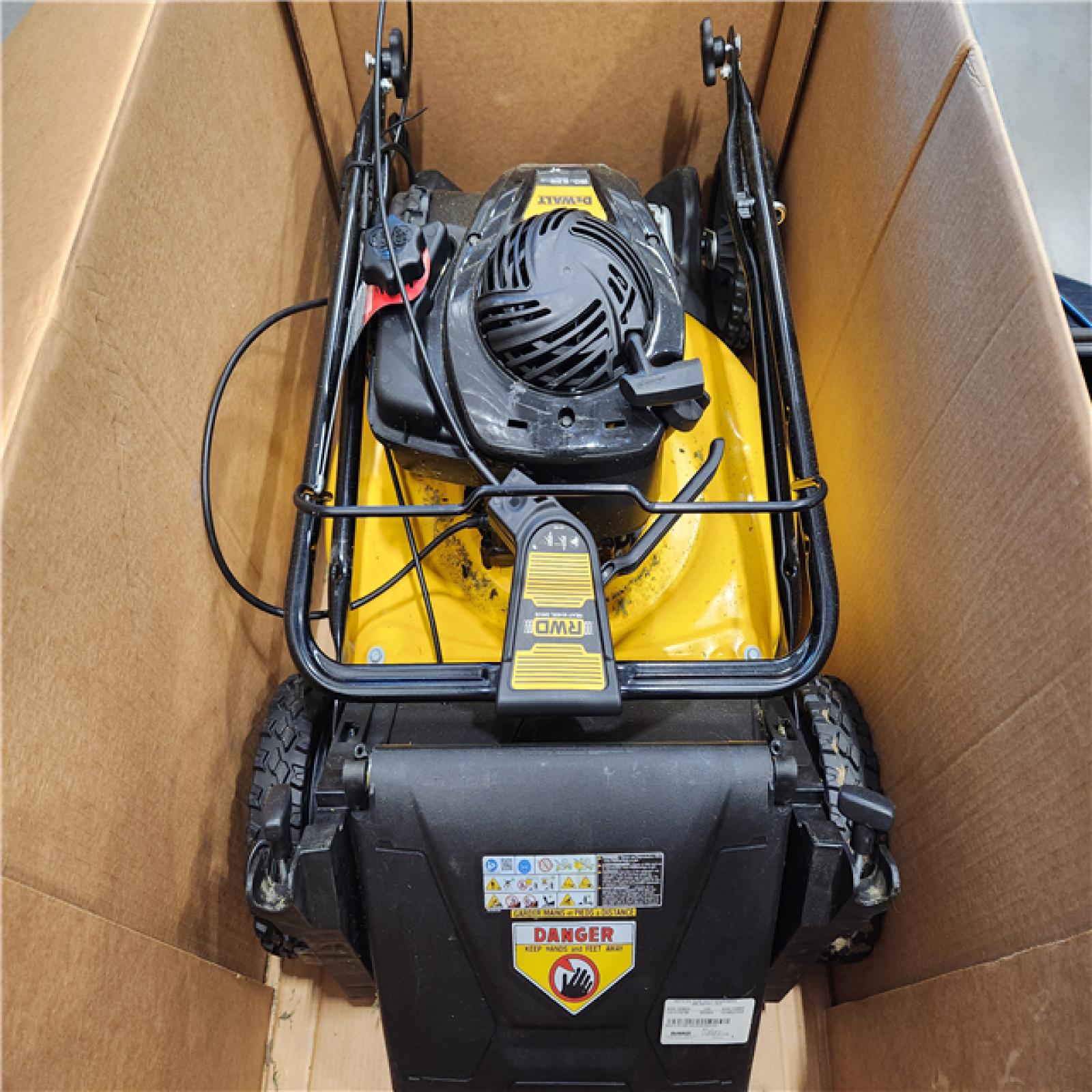 DALLAS LOCATION - AS-IS DEWALT 21 in. 150cc Briggs and Stratton 625ex Engine Rear Wheel Drive 2-in-1 Gas Self Propelled Walk Behind Lawn Mower