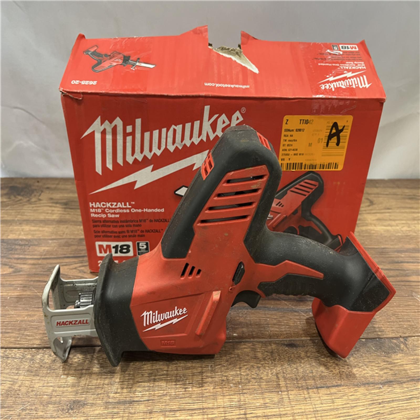 AS IS Milwaukee 2625-20 - M18 Hackzall 18V Cordless Straight Handle Reciprocating Saw Bare Tool