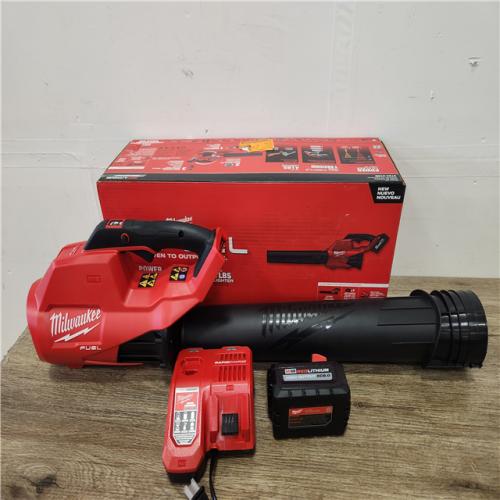 Phoenix Location Appears NEW Milwaukee M18 FUEL 120 MPH 450 CFM 18V Lithium-Ion Brushless Cordless Handheld Blower Kit with 8.0 Ah Battery, Rapid Charger