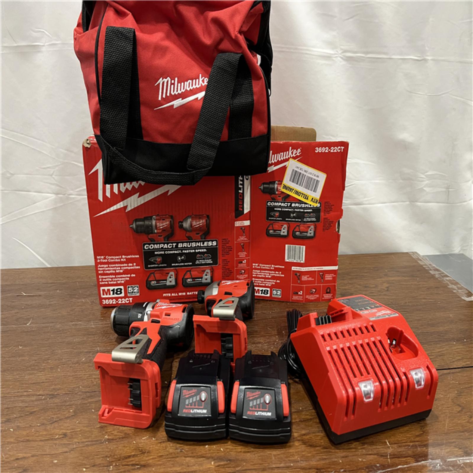 AS-IS Milwaukee M18 Compact Brushless 2-Tool Combo Kit