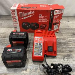 AS-IS Milwaukee M18 18-Volt Lithium-Ion XC Starter Kit with Two 5.0Ah Batteries / Charger (48-59-1852B)