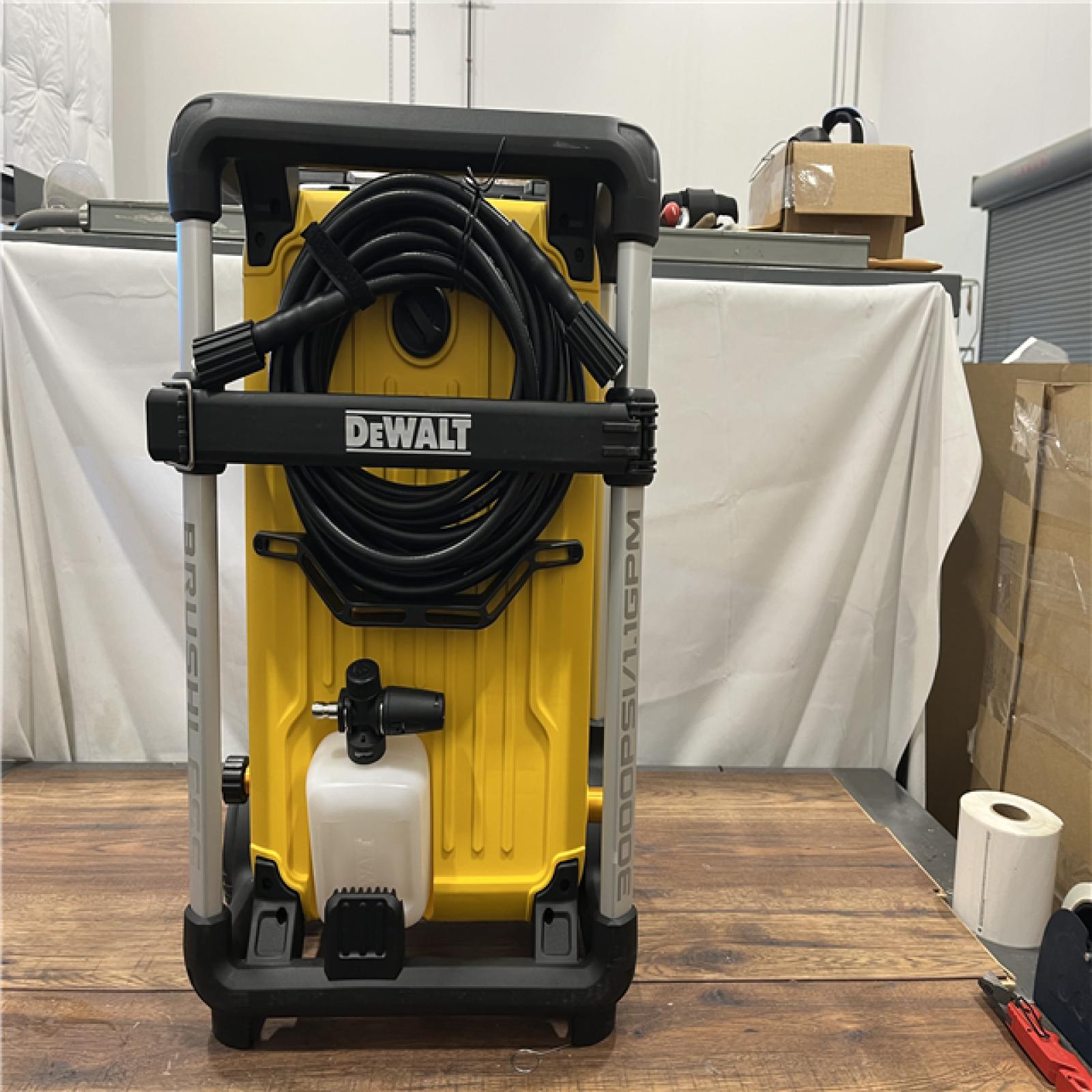 AS-IS DEWALT 3000 PSI 1.1 GPM 15 Amp Cold Water Electric Pressure Washer with Internal Equipment Storage