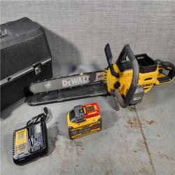 HOUSTON LOCATION - AS-IS DEWALT FLEXVOLT 60V MAX 20 in. Brushless Electric Cordless Chainsaw Kit and Carry Case with (1) FLEXVOLT 15 Ah Battery & Charger