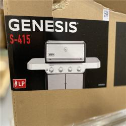 DALLAS LOCATION - Weber Genesis S-415 4-Burner Liquid Propane Gas Grill in Stainless Steel