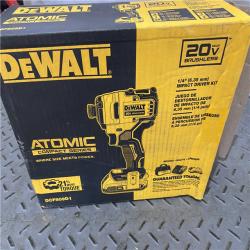 Houston location AS-IS DEWALT ATOMIC 20V MAX* Brushless Cordless Compact 1/4 in. Impact Driver Kit