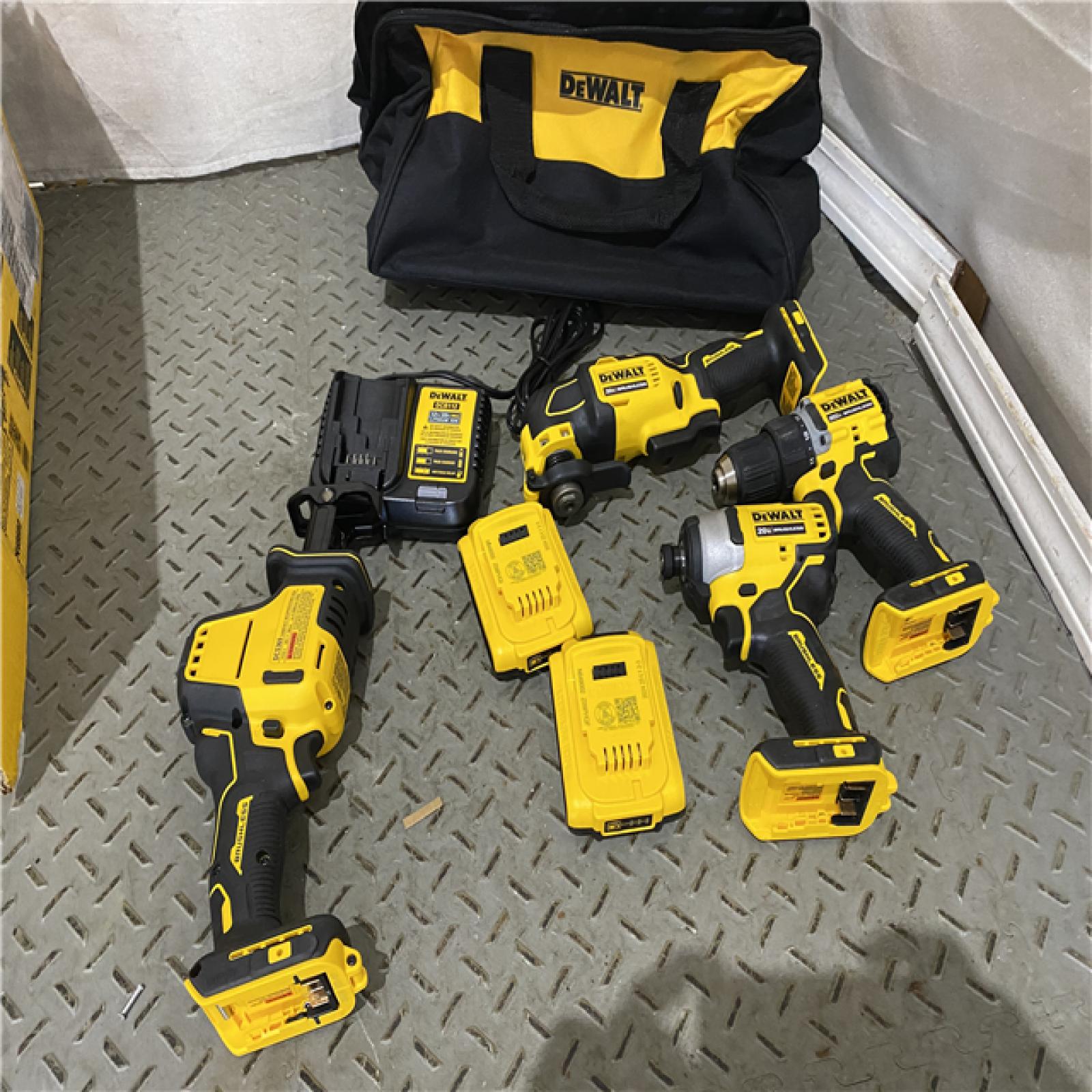 Houston location AS-IS DEWALT 20V MAX* XR 4-Tool Combo Kit