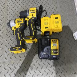 Houston location AS-IS DEWALT ATOMIC 20-Volt MAX Lithium-Ion Cordless Combo Kit (2-Tool) with (2) 2.0Ah Batteries, Charger and Bag