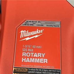 AS-IS MILWAUKEE 1-9/16 in. SDS-Max Rotary Hammer