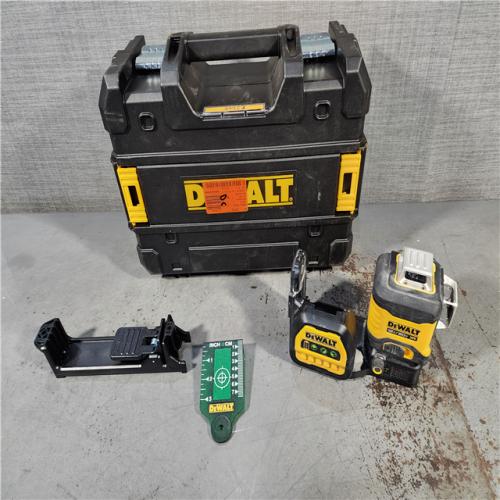 HOUSTON LOCATION - AS-IS DEWALT DCLE34030GB 20V MAX XR Lithium-Ion Cordless 3 X 360 Green Beam Line Laser (Tool Only)