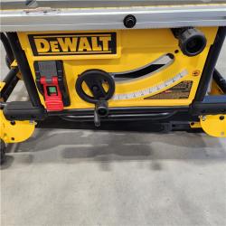 AS-IS DEWALT 15 Amp Corded 10 in. Job Site Table Saw with Rolling Stand