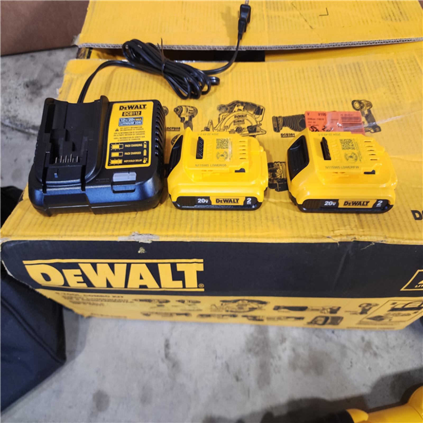 HOUSTON LOCATION - AS-IS (APPEARS LIKE NEW) Dewalt 20V MAX 9-Tool Power-Tool Combo Kit W/ Soft Case Including 2 Batteries & Charger