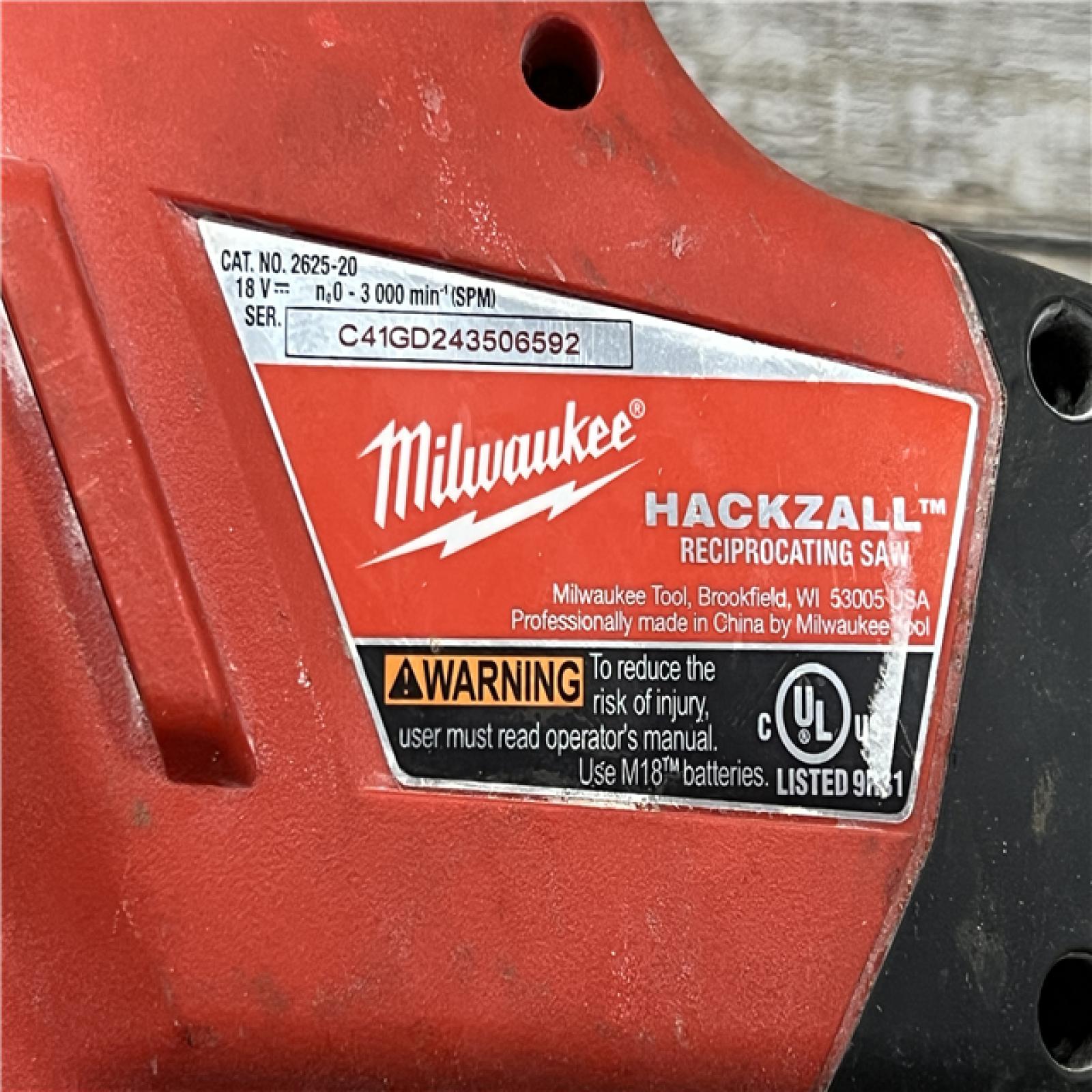 AS-IS Milwaukee M18 HACKZALL Reciprocating Saw