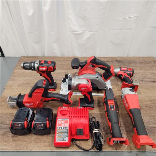 AS-IS M18 18-Volt Lithium-Ion Cordless Combo Kit 7-Tool with 2-Batteries, Charger and Tool Bag