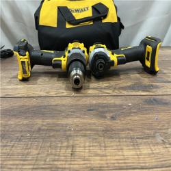 AS-IS DEWALT 20V MAX XR Hammer Drill and ATOMIC Impact Driver 2 Tool Cordless Combo Kit with (2) 4.0Ah Batteries, Charger, and Bag