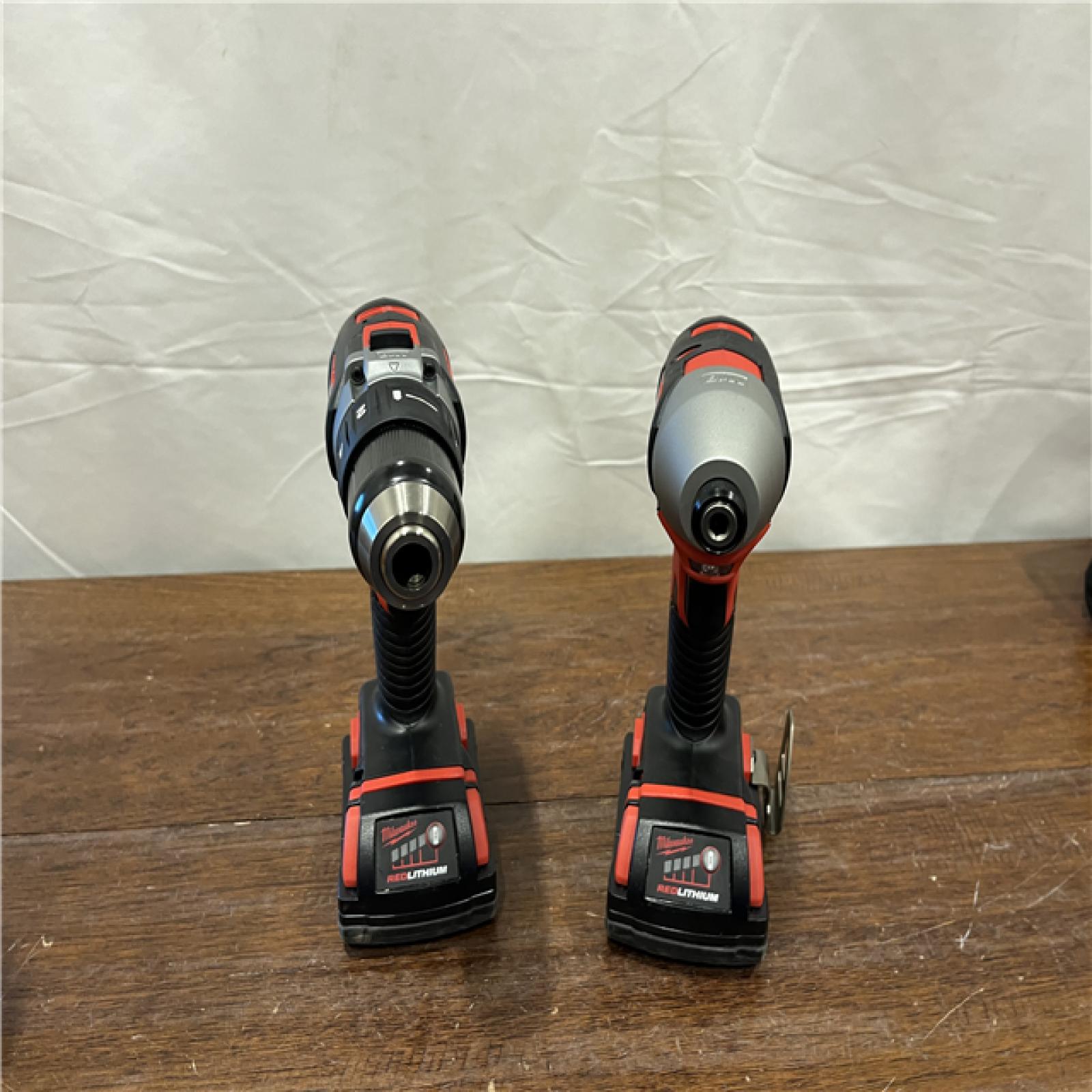 AS-IS Milwaukee M18 18V Cordless Brushed 2 Tool Drill/Driver and Impact Driver Kit