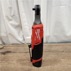 AS-IS Milwaukee M12 FUEL 12V Lithium-Ion Brushless Cordless High Speed 1/4 in. Ratchet Kit w/(2) Batteries, Charger and Bag