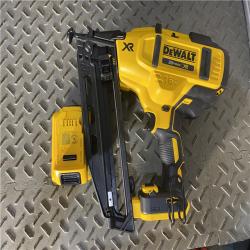 Houston location AS-IS DeWalt DCN660D1 20V 16 Gauge Cordless Angled Finish Nailer Kit W/ 2Ah Battery