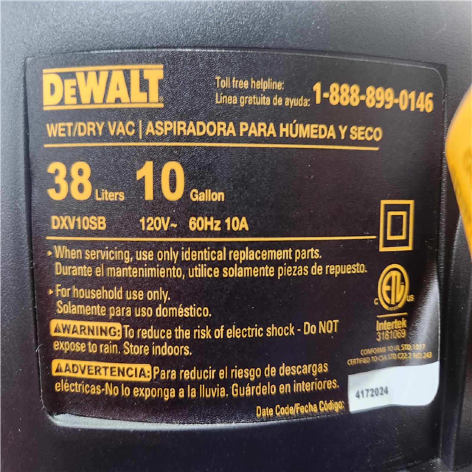 Phoenix Location DEWALT 10 Gal. Stainless Steel Wet/Dry Vacuum