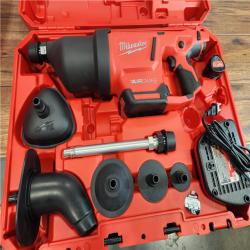 Good Milwaukee M12 Lithium-Ion Cordless Drain Cleaning Airsnake Air Gun Kit w/ Hard Case