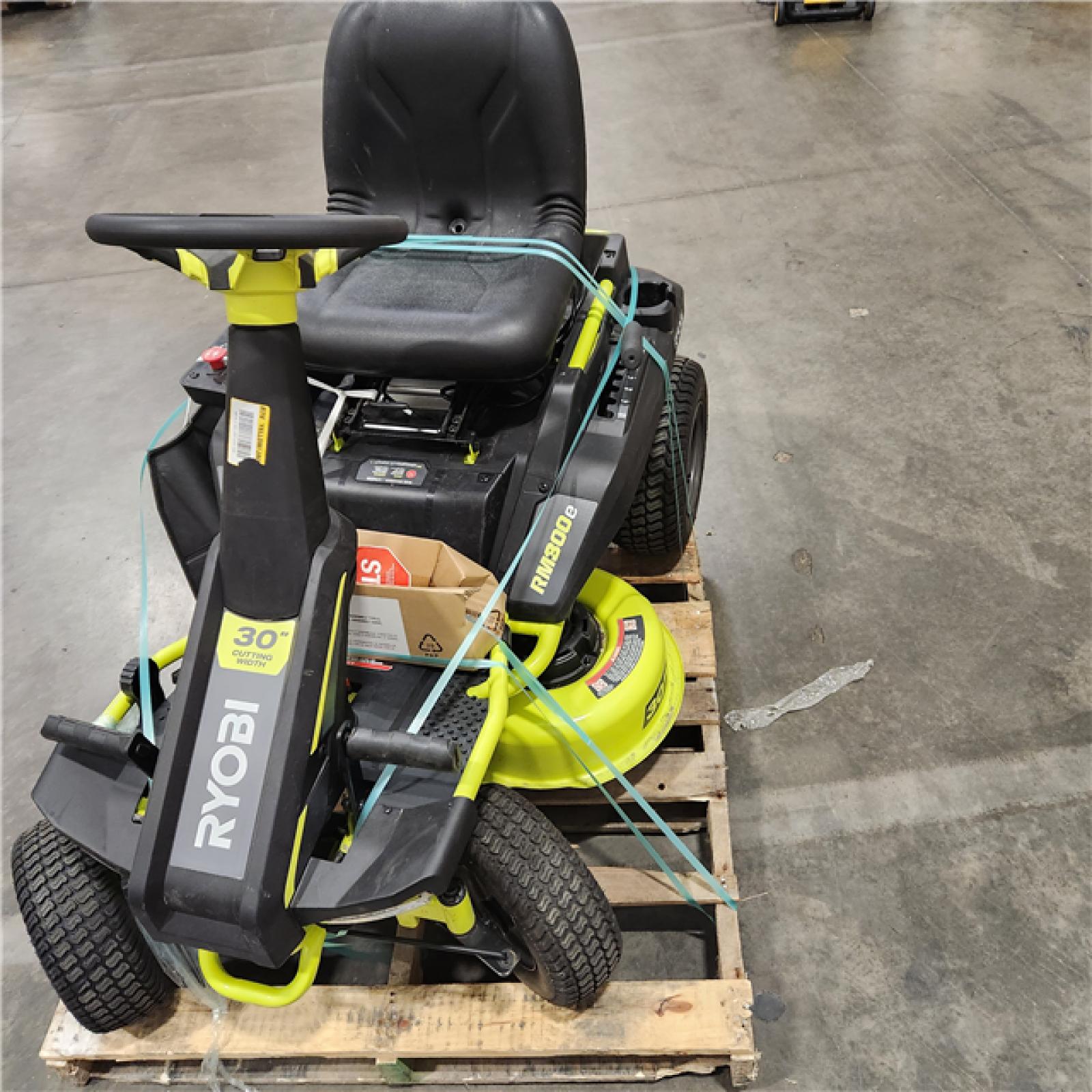 Dallas Location - RYOBI As-Is 30 Electric Riding Lawn Mower