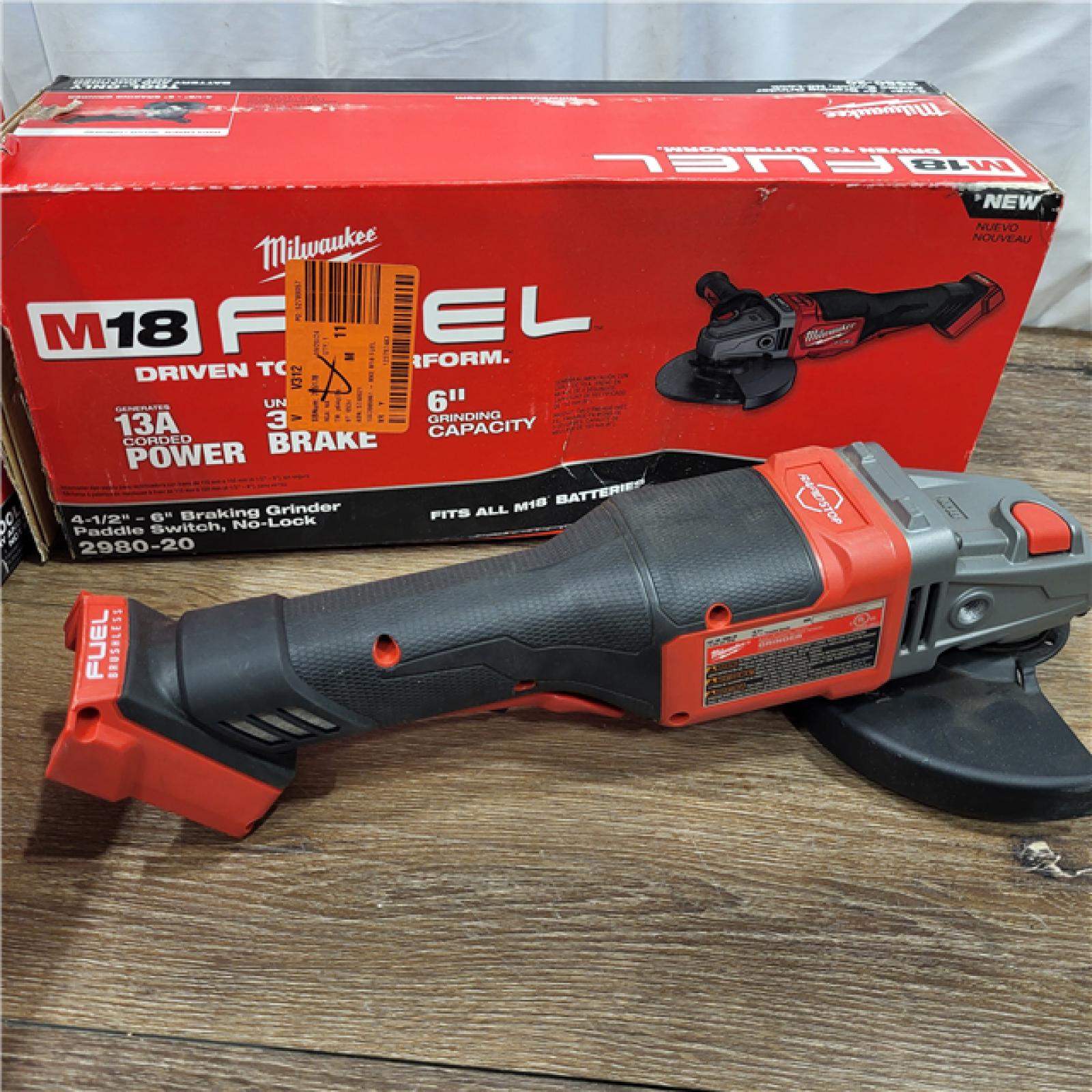 AS IS Milwaukee 18V M18 FUEL Lithium-Ion Brushless Cordless Braking Grinder Paddle Switch (Tool Only)