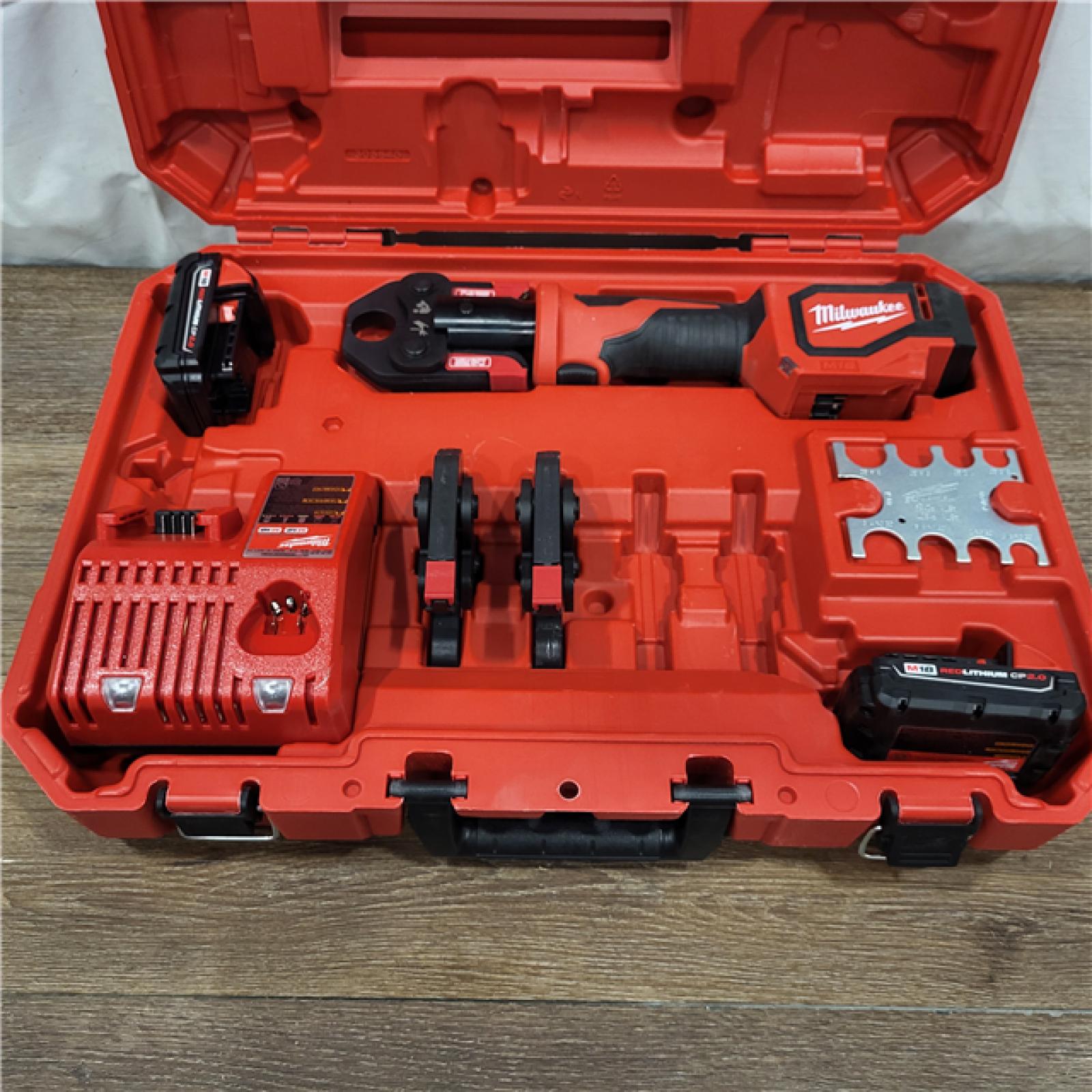 AS-IS Milwaukee-2674-22C M18 Short Throw Press Tool Kit W/ PEX Crimp Jaws