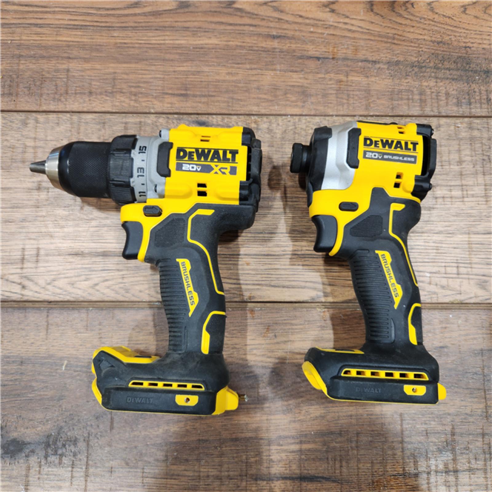 AS-IS 20V MAX XR Cordless Drill/Driver, ATOMIC Impact Driver 2 Tool Combo Kit, (2) 2.0Ah Batteries, Charger, and Bag