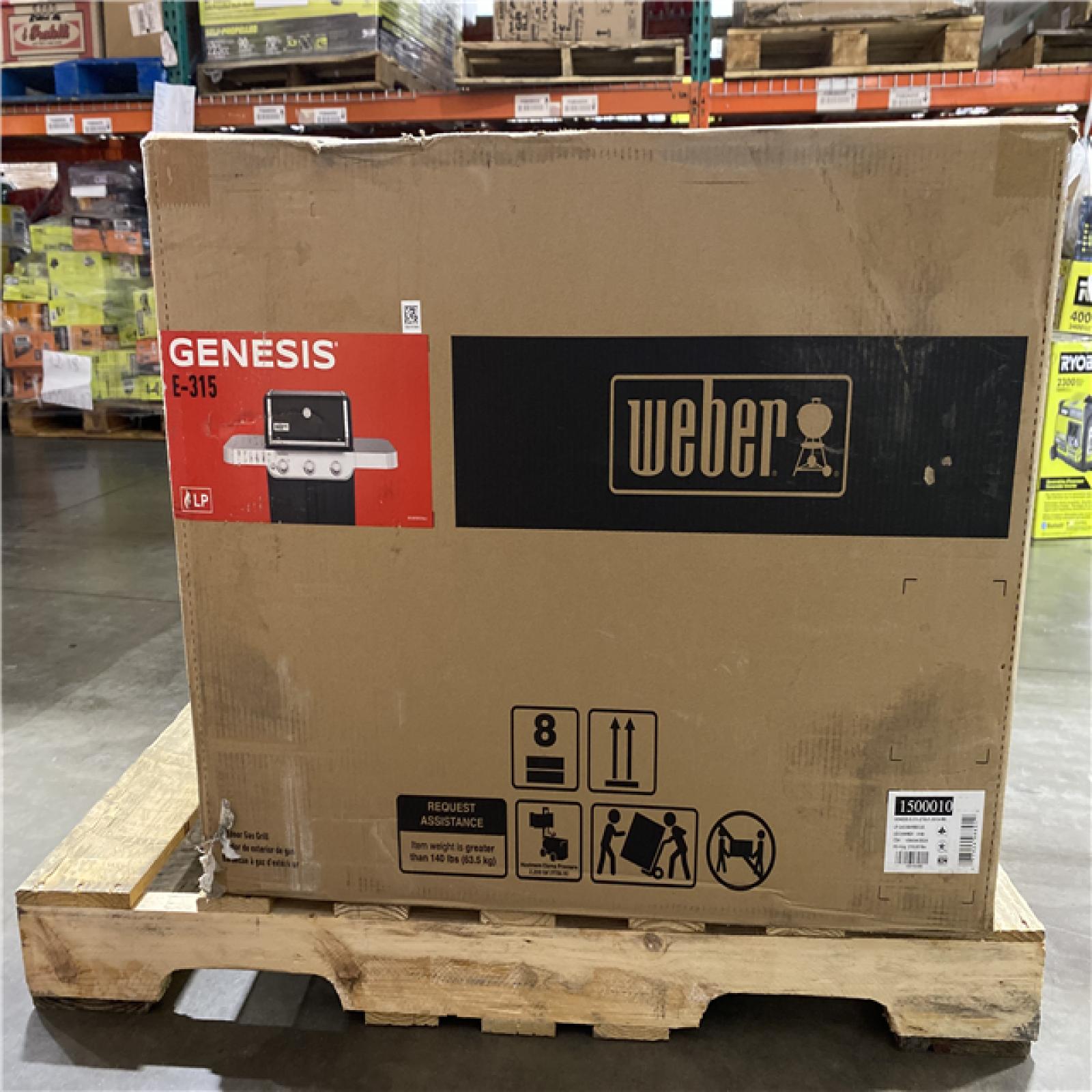 DALLAS LOCATION -  Weber Genesis E-315 3-Burner Liquid Propane Gas Grill in Black