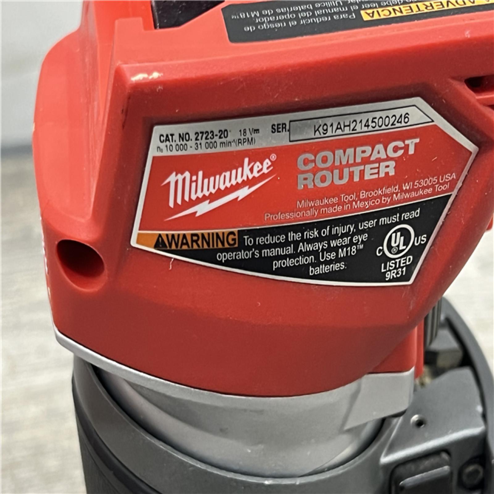 AS-IS Milwaukee M18 FUEL Compact Router Bare