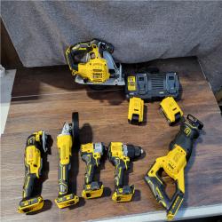 CALIFORNIA NEW DEWALT 6-TOOL COMBO KIT(2 BATTERIES, CHARGER, AND BAG INCLUDED)