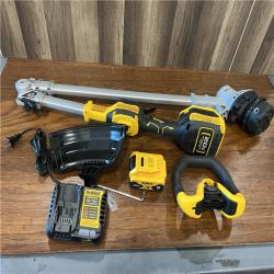 AS-IS DEWALT 20V MAX 14 in. Brushless Cordless Battery Powered Foldable String Trimmer Kit with (1) 5 Ah Battery & Charger