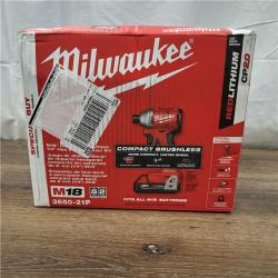 AS-IS Milwaukee M18 Compact Brushless 1/4  Hex Impact Driver Kit