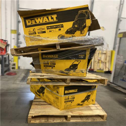 DALLAS LOCATION -  DEWALT 21 in. 150cc Briggs and Stratton 625ex Engine Rear Wheel Drive 2-in-1 Gas Self Propelled Walk Behind Lawn Mower PALLET - ( UNITS 3)