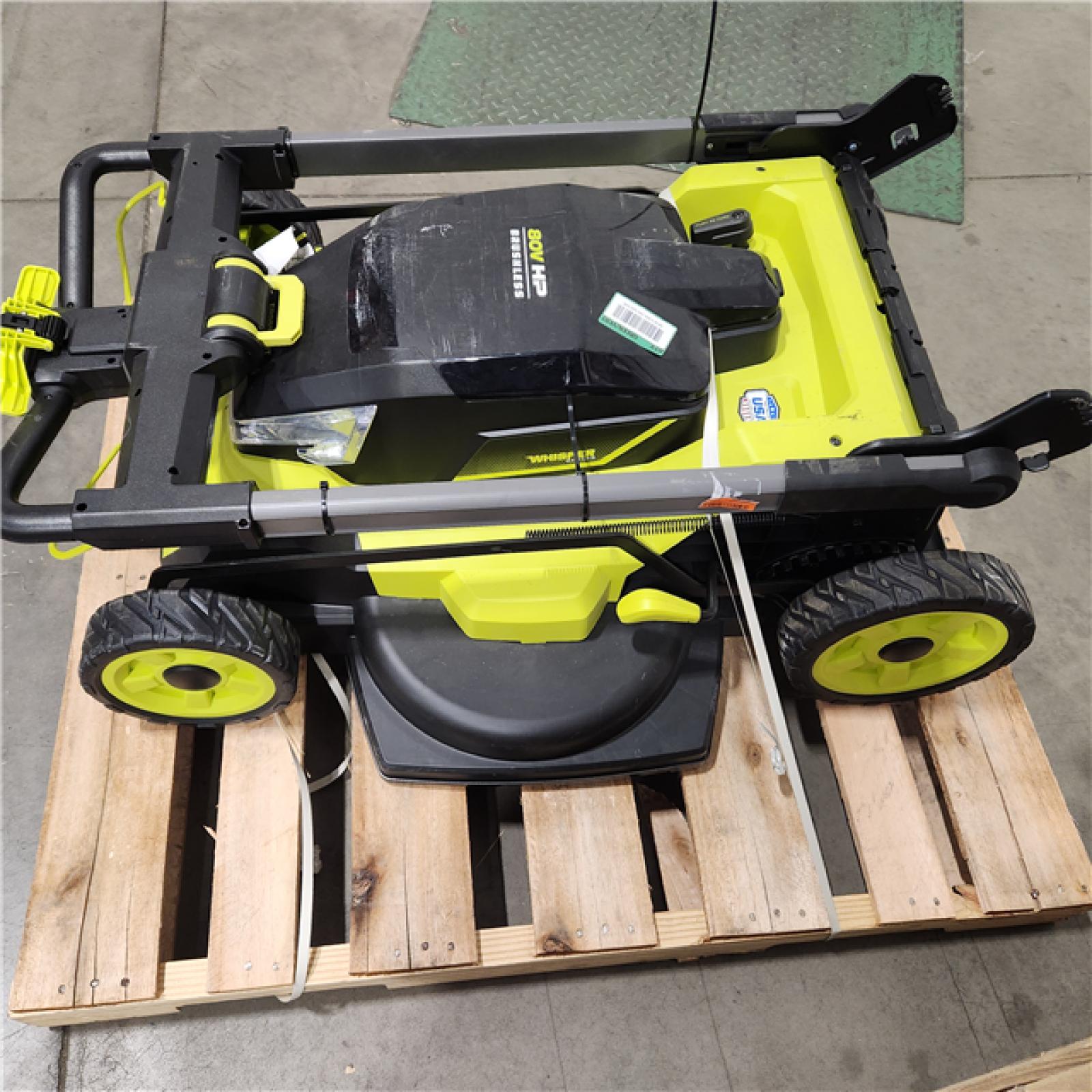 DALLAS LOCATION - AS-IS RYOBI ONE+ HP 18V Brushless 16 in. Cordless Battery Walk Behind Push Lawn Mower with (1) 4.0 Ah Battery and (1) Charger