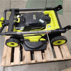 DALLAS LOCATION - AS-IS RYOBI ONE+ HP 18V Brushless 16 in. Cordless Battery Walk Behind Push Lawn Mower with (1) 4.0 Ah Battery and (1) Charger